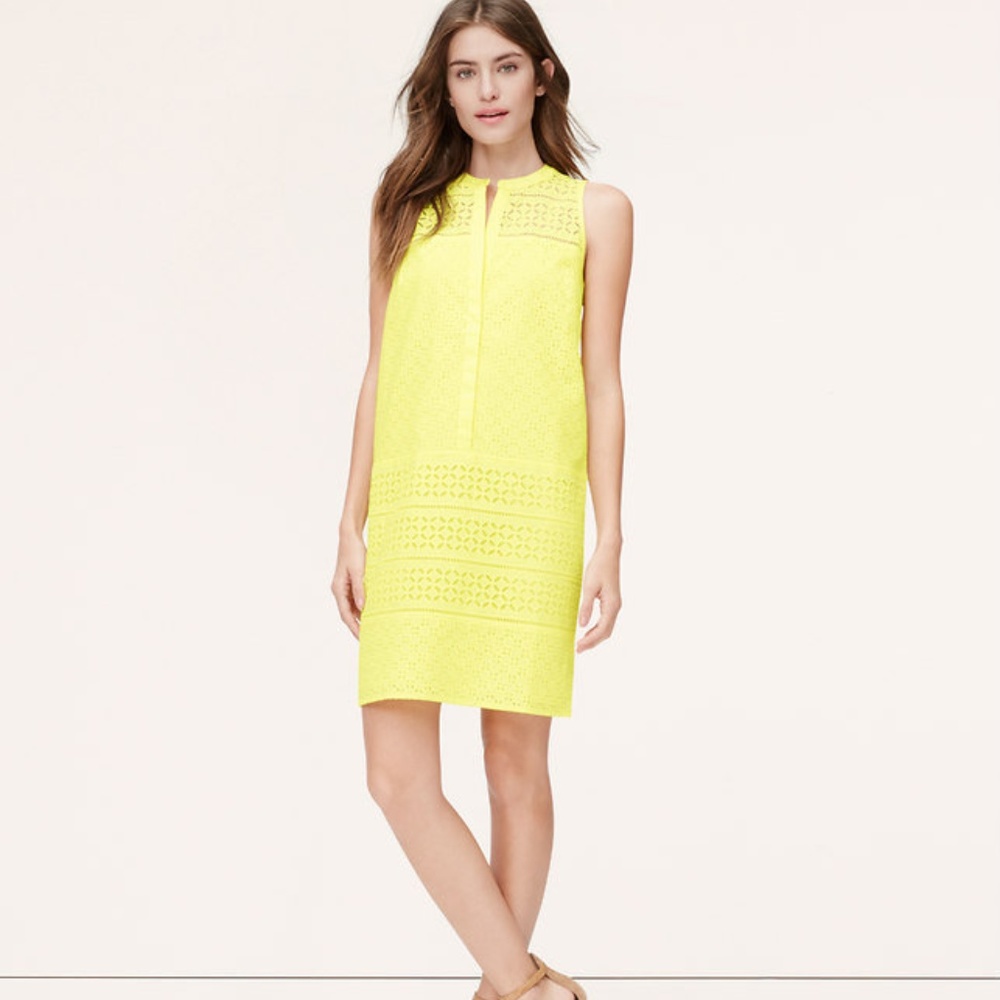 LOFT yellow sleeveless dress